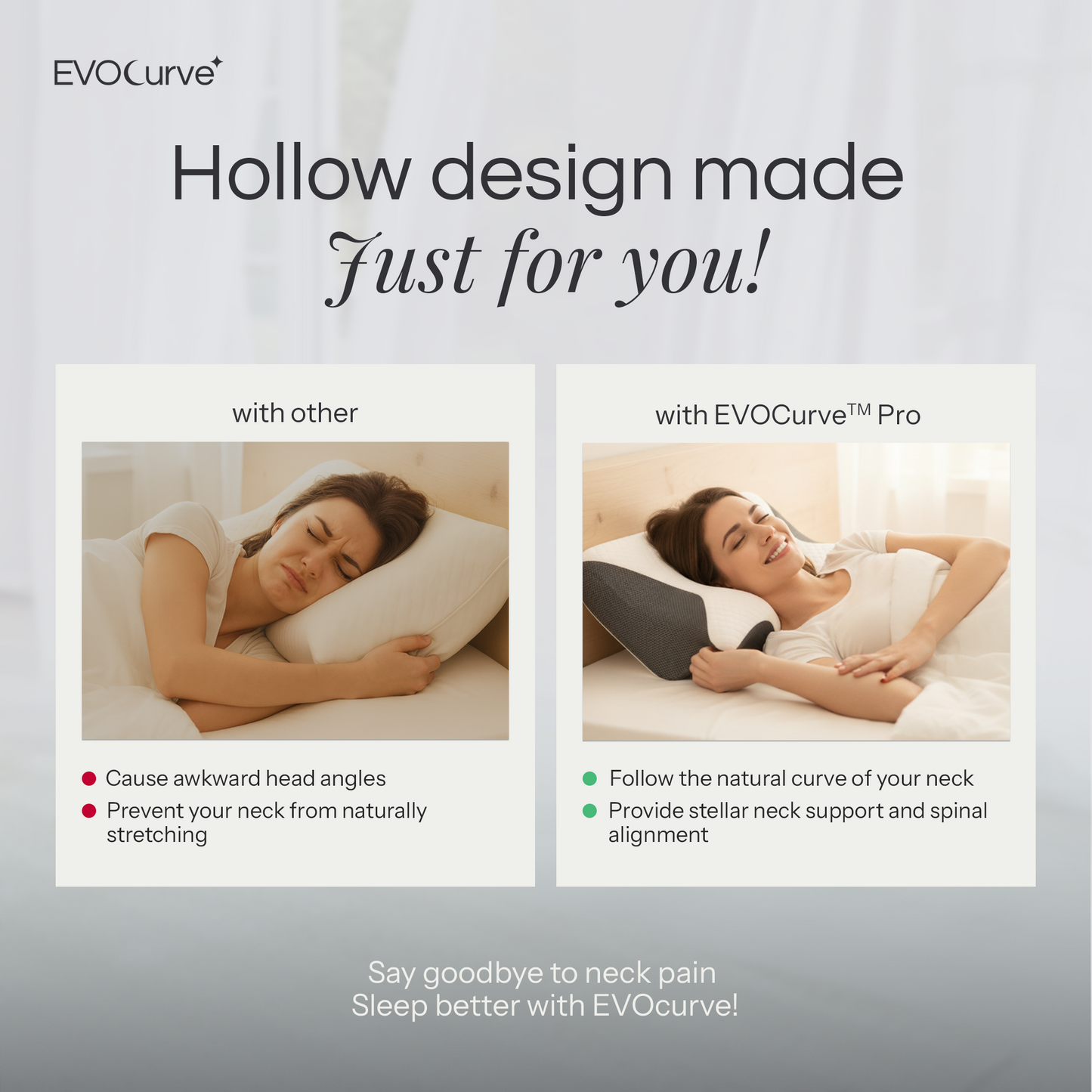 EvoCurve™ Contour Relief Pillow